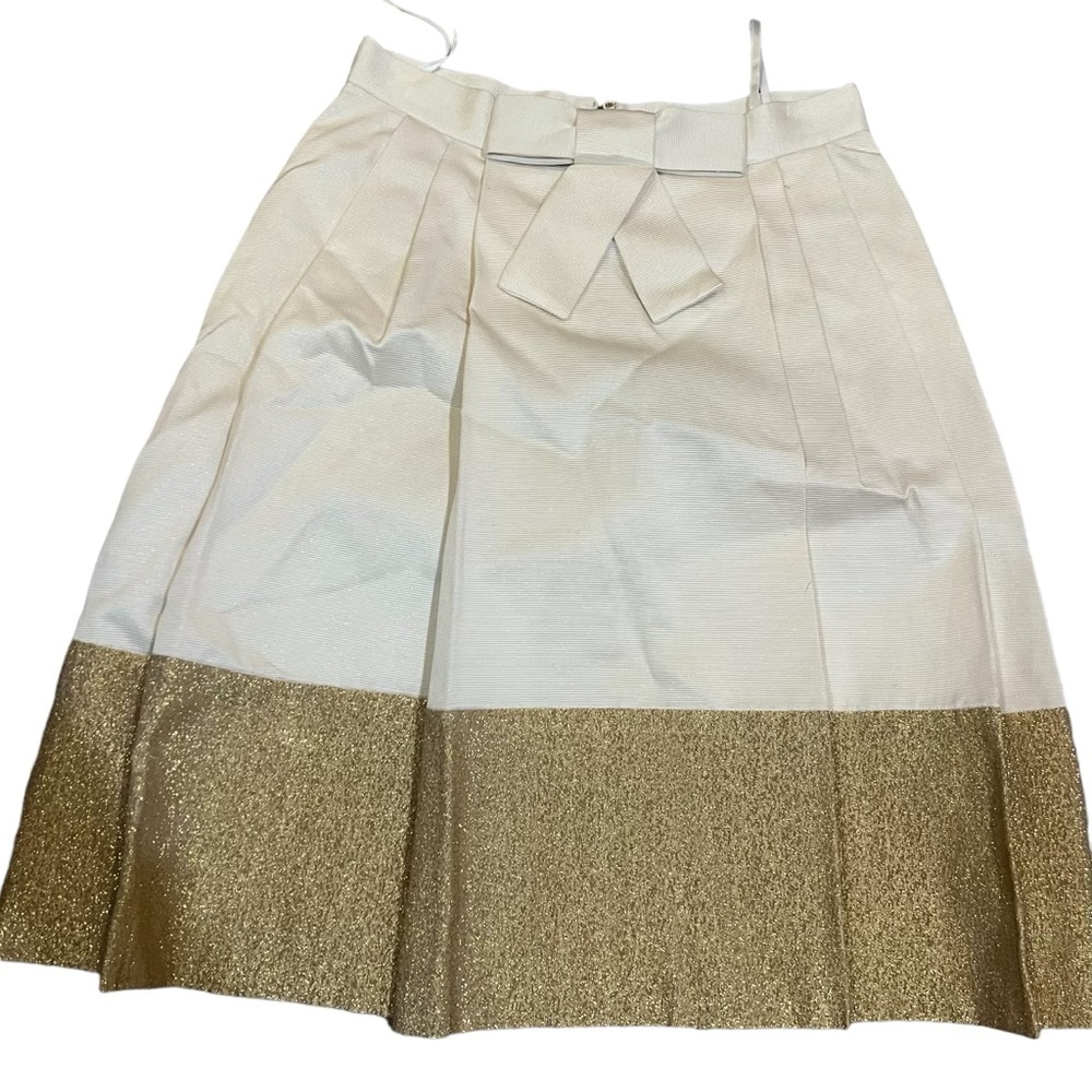 Kate Spade Metallic Gold Skirt 6